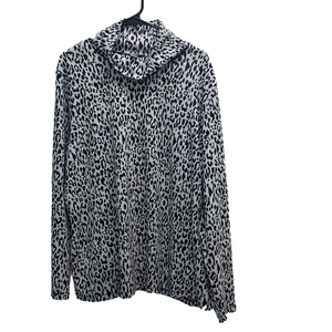 NWOT Victor Glemaud Black White Animal Print Sweater Size 3x